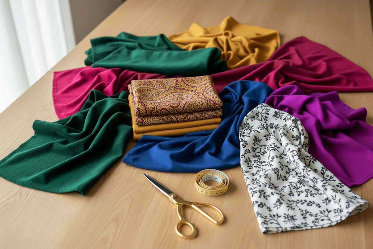 Brighter jewel-toned fabric hero